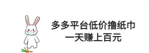 拼多多平台低价撸纸巾，轻松创造商机