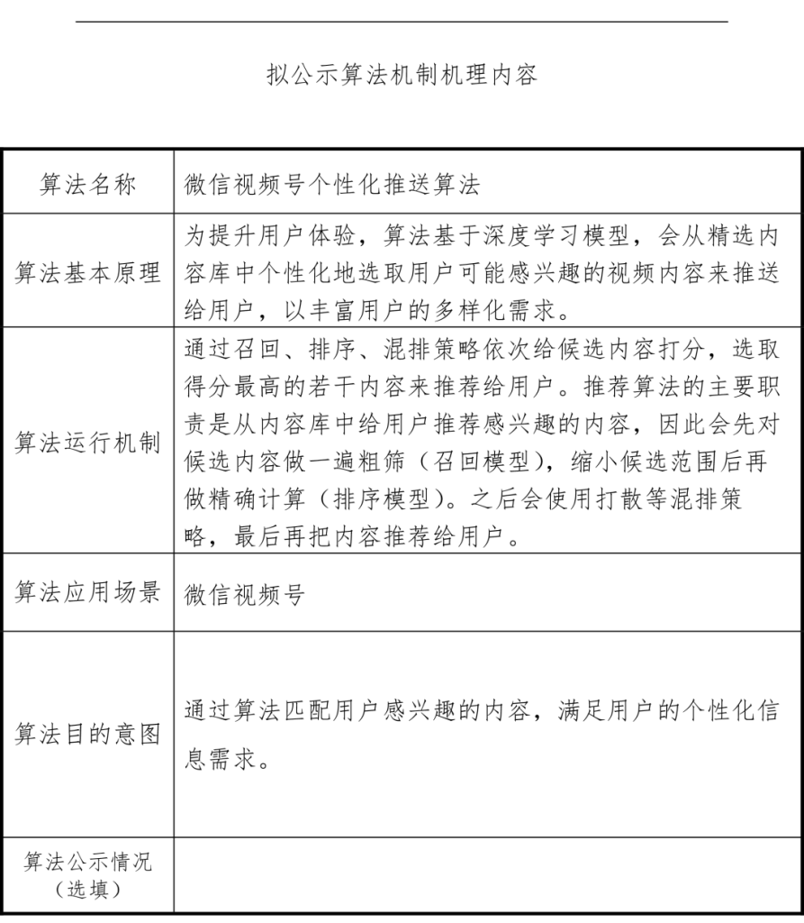 微信视频号最新推荐算法机制公布